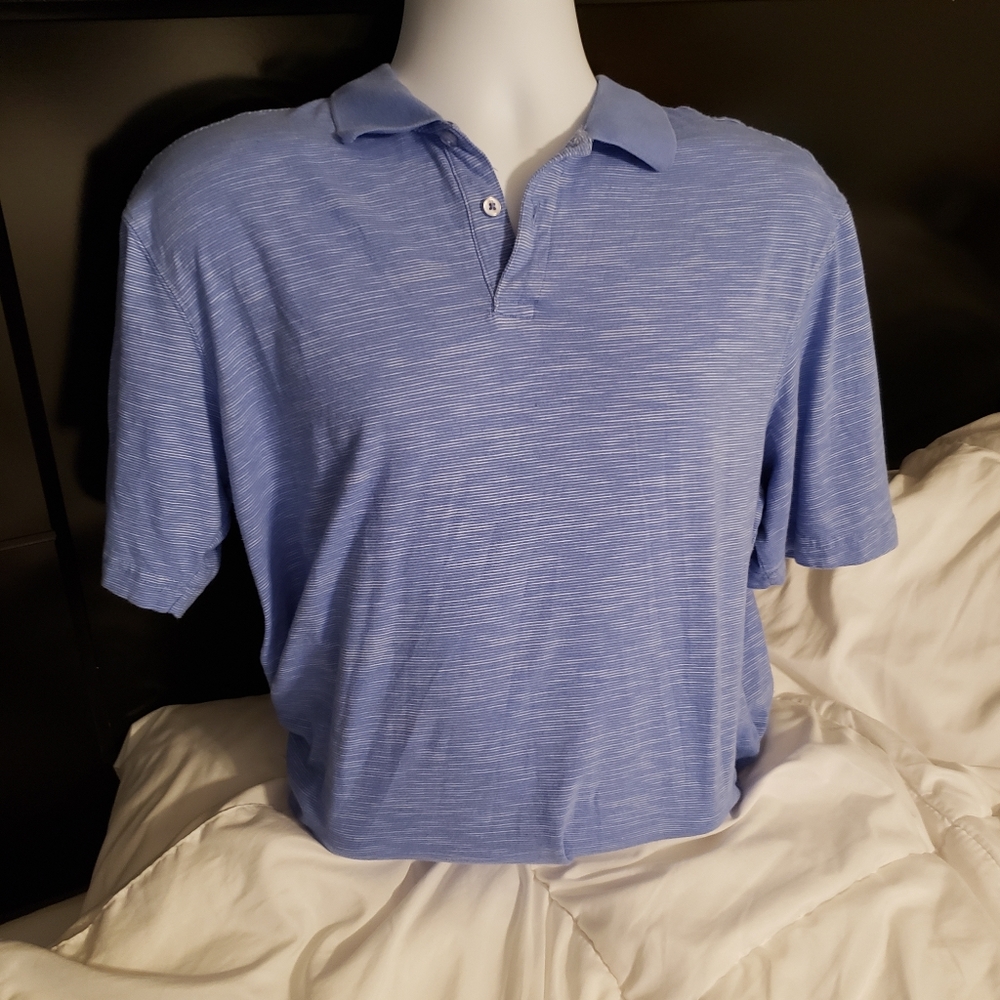 LIGHT BLUE SADDLE BRED RN # 31104 MEN'S SHIRT Large